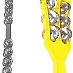 NEXTOMART Chimta (34 inch) and Hand Cymbal Jhikka (10 inch) Music Instrument Combo Set For Kirtan, Bhajan, Dhol and Bhangra-image-60