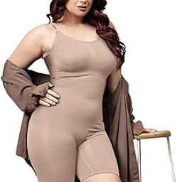 Mid Thigh Bodysuit Bodyshaper, Sculpting Design Shapewear for Women, Body Shaper with Silicone Grip, No Steel Bones for All Day Comfort, Smooth and Seamless Fit-image-33