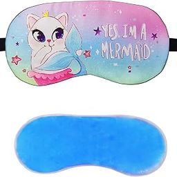 Jenna Polyester Cute Sleeping Eye Shade Mask Cover For Insomnia, Meditation, Puffy Eyes And Dark Circles Pink With Gel-image-21