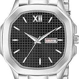 Stylish Analog Multicolor Classic Watches for Men with Day Date Function Watch for Man Chain Strap and Steel Strap Watches for Men-image-11