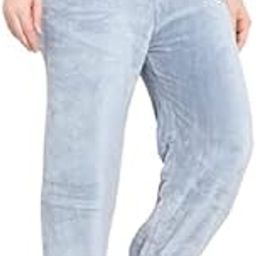 Women Winter Lounge Pants Warm Soft Fleece Loose Mid Rise Pajama Bottoms Sleepwear Free Size (28 Till 32) Pack Of 1 Assorted Color-image-59