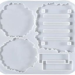 bnf® 3xEpoxy Resin Coaster Casting Mold DIY Crafts 8.6x7.6x0.4inch Durable Material | Office | Other Office-image-35