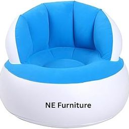 NE Furniture Inflatable Lounge Chair with Footrest, 2-in-1 Air Sofa for Adults, Portable Recliner with Pump for Living Room, Bedroom, Office & Outdoor Camping Use - Colour Many Vary-image-8