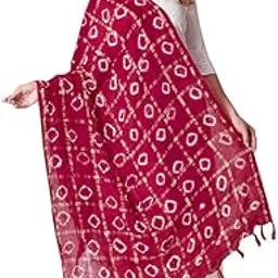 ebadat Women Bandhani Dupatta | Traditional Chunri Print with Decorative Border | Lightweight Ethnic Stole for Festive and Wedding Wear-picture-21