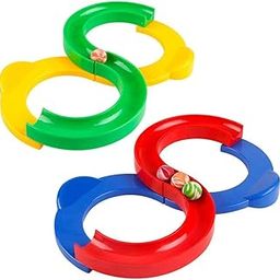 GoldiMec Balancing Track Toy - Creative Track Balancing Game, Bouncing Ball for Kids 8 Shape Infinite Loop Game, Toys for Kids-9