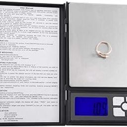 WeighTAJ Digital Notebook Series Pocket Scale - Big Size for Comfortable Weighing - Ideal scale for Gold, Silver, Jewellery, Laboratory, Color Mixing etc (Cap-2kg Accu-0.1g(100mg))-15