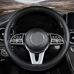 Custom fit for Jeep Car Steering Wheel Cover, Nappa Leather Car Steering Wheel Cover Non-Slip Steering Wheel Cover, Designed for Jeep Interior Accessories (Black,for Jeep)-image-62
