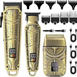 Hatteker Professional Hair Clippers for Men,Beard Trimmer Electric Foil Shaver Razor for Men, Cordless Barber Clippers & Trimmers for Haircutting,Men’s Grooming Kit-image-8