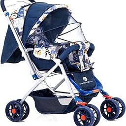 StarAndDaisy Stroller for Baby Boy & Girl 0 to 3 Years / Baby Stroller with Lightweight / Foldable Pram for Baby with 3-Point Safety Harness, Adjustable Backrest, 360° Swivel Wheel, Large Storage, Reversible Handlebar, Extended Mosquito Net-12