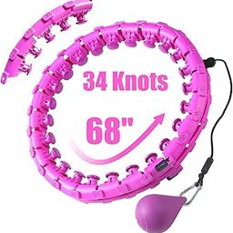 OurStarry 29 Knots Weighted Hula Circle Fit Workout Hoop Plus Size, Infinity Hoola Fitness Massage Hoops Extra Large, Smart Waist Exercise Ring for Adults Weight Loss (29 Knots Purple)-27