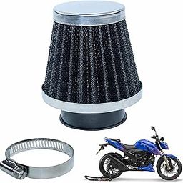 Asryd Motorcycle Air Filter Pods, Motorcycle Air Filter 42mm Round Tapered Clamp-on Pod Intake Filter Cleaner For TVS Apache 200 4v (Pack of 1)-picture-23