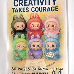 SHARMA BUSINESS A4 Labubu-Themed Watercolor Sketch Book | 80 Pages | 150 GSM | 21 x 28 cm | Art & Drawing Pad for Kids & Artists-image-84