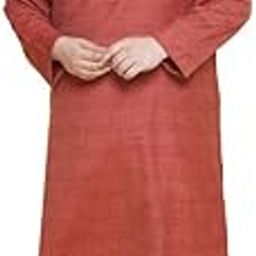 Men Plus Size Red Mandarin Collar Long Sleeves Kurta Set-image-7