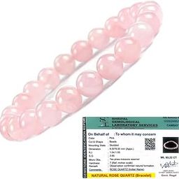 Pink Rose Quartz Bracelet for Women & Men, Love & Attraction, Certified Natural Healing Crystal, Gift For Girlfriend and Boyfriend, Beads Size 8mm-image-4