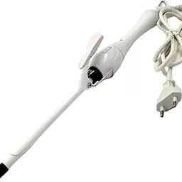 Professional Hair Curler Iron Rod Brush Styler for Women Professional Hair Curler Tong with Machine Stick and Rolle (White)-1