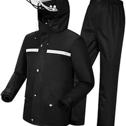 merishopp Rain suits Hooded Breathable with Hooded Rain Gear for Travel Hiking Outdoor 2XL-picture-19
