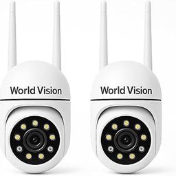 World Vision V380 Pro WiFi Smart Camera, HD Colour Night Vision, Indoor PTZ Security Camera with Mobile App, 2-Pack, White-image-82