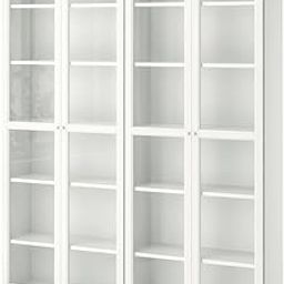 MARIAS KOMMERCE Billy Bookcase, White/Glass, 160x30x202 cm (63x11 3/4x79 1/2 ")-16