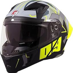 Steelbird SBA-20 09 ISI Certified Flip-Up Graphic Helmet for Men and Women with Inner Chrome Sun Shield-16