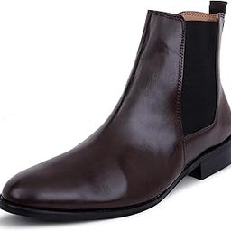 Genuine Leather Brown Chelsea Boots for Men | High Ankle Boots, Soft Cushioned Insole, Slip-Resistance, Arch Support & Shock Absorption-25
