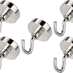 ART IFACT 5 Pieces of Neodymium Magnetic Hooks - Lift 26 Lbs - Multipurpose Hanging (Towel, Keys, Masks, Indoor Hanging, Home, Kitchen, Workplace, Office etc.)-image-97