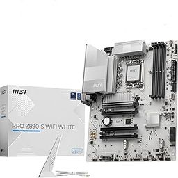 MSI PRO Z890-S WiFi White Gaming Motherboard - ATX - Supports Intel Ultra Core Processors (Series 2), LGA 1851 - DDR5 Memory, 1 x PCIe 5.0 x16, 1 x M.2 Gen5, 2.5G LAN, Wi-Fi 7, Frozr AI Cooling-8