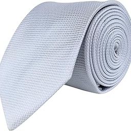 Kovove Grey Checkered Neck Tie For Men-image-77