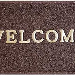 Kuber Industries PVC Anti Skid Welcome Door Mat (Brown) - CTKTC028979-13