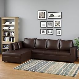 Leatherette 5- to 6-Person Sofa (Finish Color - Brown, Diy(Do-It-Yourself))|1 Year Warranty-image-51