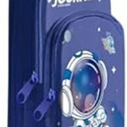 PRIME DEALS Canvas Premium Pencil Case Hang able 6 Layer with 3 Compartment Cute Aesthetic Pencil Case for Girls Large Capacity Pencil Pouch for Kids Cute Stationary Gift for Kids (Space Blue).-image-95