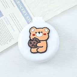 Bear Mini Hair Brush for Purse, Pocket Hair Brush with Mirror for Girls, Cute Portable Foldable Travel Mirror Hair Brushes Round Hair Comb Compact Massage Comb, Hair Brushes (2H977)-image-35
