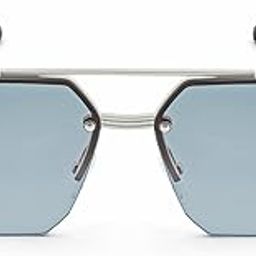 joker & witch Joker and Witch Hexa Geometric Sunglasses With Silver Frame And Grey Ombre Lenses-picture-7