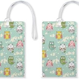 Owl Luggage Tags, Bag Tag Travel Id Labels Tag for Baggage Suitcases Bags with Silicon- Ideal for Kids ( Pack of 2 )-picture-13
