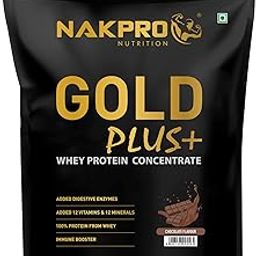 NAKPRO Gold Plus+ Whey Protein Concentrate with Digestive Enzymes | 25.46g Protein, 5.57g BCAA | Added Vitamins & Minerals (1 Kg, Chocolate)-picture-14