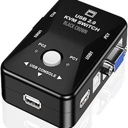 NEXZIA 2-Port VGA KVM Switch Manual USB 2.0 Selector – Share Keyboard, Mouse & Monitor Between 2 PCs – 1920x1440 Resolution Support-12