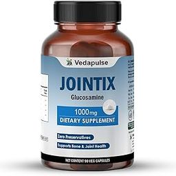 Vedapulse Jointix | Glucosamine HCL, Chondroitin Sulphate, MSM, Black Pepper | Bone & Joint Health Support | 1000mg | 90 Veg Capsules | No Gluten, Dairy, Soy | Dietary Supplement-36
