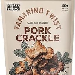 PORK LIFE BALANCE Delicious Pork Crackle (75 gm, Tamarind Twist) - Ready To Eat, Gluten & Soya Free, Pure Dry Cured Pork Crackles, No Trans Fat, Shelf-Stable, Keto Friendly (Pack Of 1)-image-96