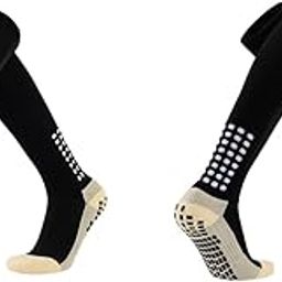 Sport Socks Athletic Over-the-calf Rubber Anti-slip Soccer Breathable Compression Sports Indoor Training One Size for Men Women One Pair 2PCS-image-50