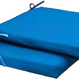 H B MSALA Outdoor Indoor Seat Cushions, Square Epe Foam Dining Chair Pads,All Weather, 18"x18"x2",2 Count (Marine Blue)-image-37