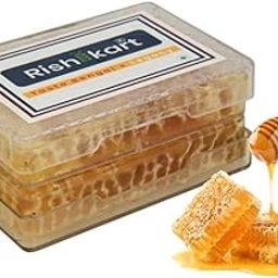 Rishi Kart Raw Organic Honeycomb - 4 inch by 3 inch block Natural (250-300 g)-image-96