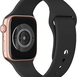 Silicone Watch Strap Compatible with Apple Watch Series 9 8 7 6 5 4 3 2 1 SE Ultra, Waterproof Watch Band with Rust Free Button for iWatch Straps 40mm 38mm 41mm 44mm 45mm 42mm 49mm-10