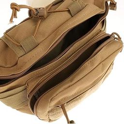 VELURA Outdoor Sports Fanny Pack Belt Waist Bag Pouch Tan|1 Pair x Skewers (Front and Rear)|Backpacks, Bags & Briefcases| Mens Accessories-image-5