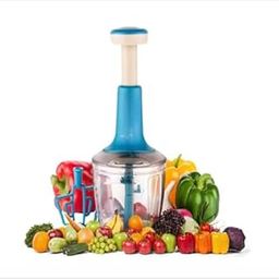 Infinity Store Belistar 1000 ml Manual Food Chopper – 6 Steel Blades Vegetable Mixer & Cutter, Hand-Press, Large 1 L Chopper Multi Color-image-40
