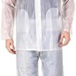 Protective Raincoat with Hood, Disposable, Breathable, Size Free-image-85