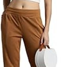 Jusperf by Naidu Hall Women’s Mid Waist Cotton Blend Relaxed Fit Track Pants | Soft Lounge, Gym & Sweat Pants with Side Pockets | Casual & Activewear Bottoms for Women-image-11