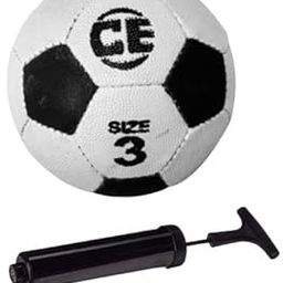 CE Rubber Football with Air Pump Suitable for Kids,Ideal for Grass Ground(Size-3) || Black and White-image-84