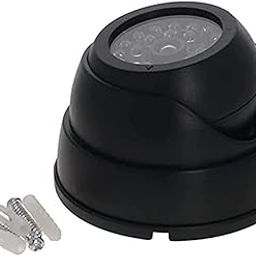 Dummy Security Cameras, Fake Surveillance Camera Simulated CCTV Dome with Flashing Red Light Wireless Lens for Home, Outdoor, Indoor, Business (1, Black)-10