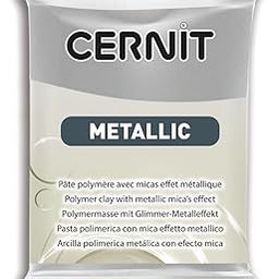 Cernit Polymer Clay - Metallic Series - 56 Grams Block - Made in Belgium (Silver)-image-18