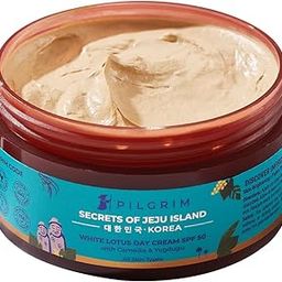PILGRIM Korean White Lotus Face Cream with SPF 50 | White Lotus Day cream for women daily use | Face cream for dry skin, sensitive skin & oily skin | For Women and Men | 100g-23
