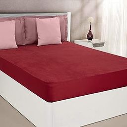 Amazon Brand - Solimo Water Resistant Anti-Bacterial Mattress Protector, Maroon, King, 78x72 inch, 198 x 183 cm, Cotton-7
